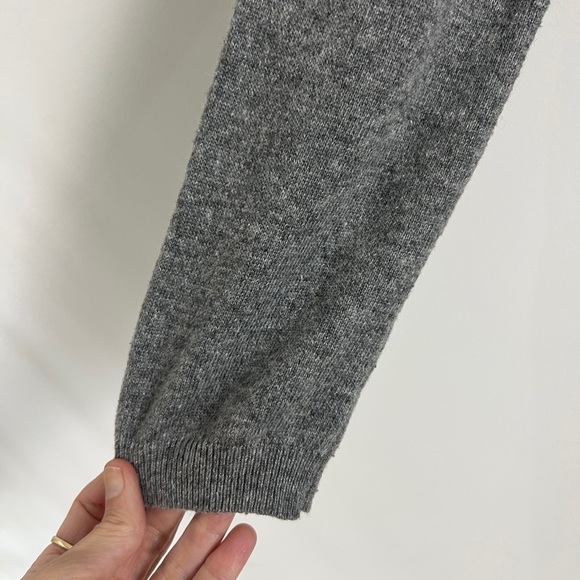 OC By Oleg Cassini Gray Angora Silk Blend Long Sleeve Longline Open Duster Sz S - Picture 6 of 9